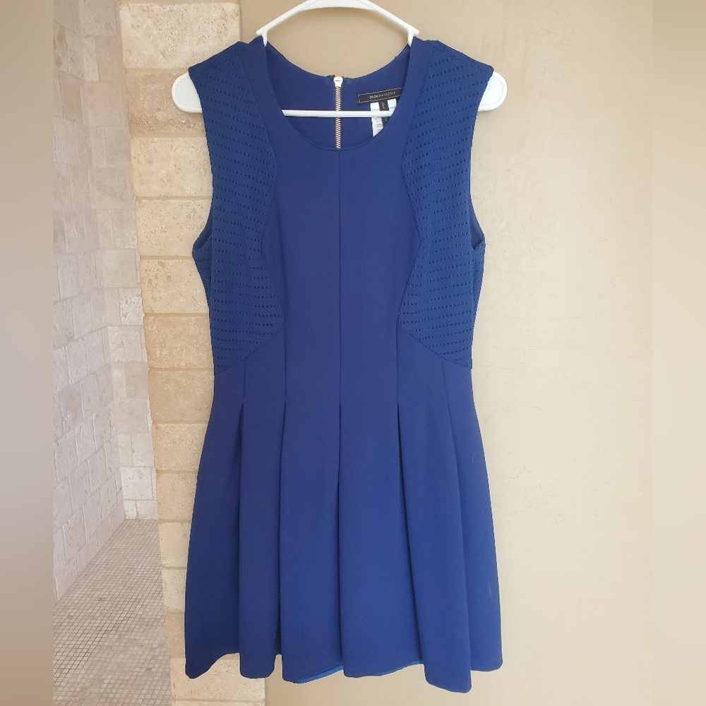 BCBGMaxAzria Blue Sleeveless Dress Sz MEDIUM